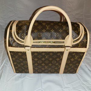 Louis Vuitton Dog Carrier Duffle Brown Canvas